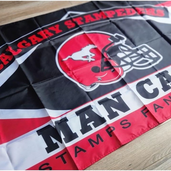 Calgary Stampeders Man Cave Flag - Picture 7 of 7